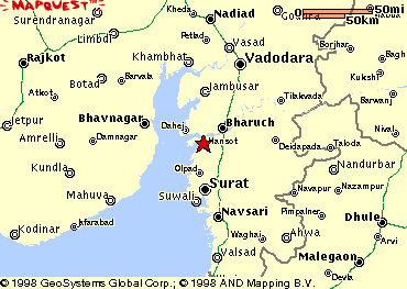 Hansot and other cities in Gujarat